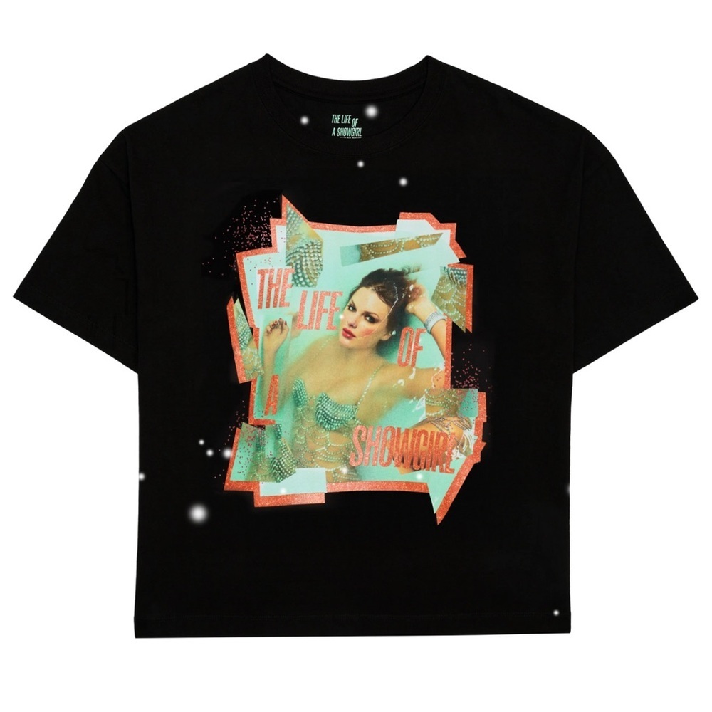 Taylor Swift The Life of a Showgirl Album Cover Tee, size medium, STILL WRAPPED